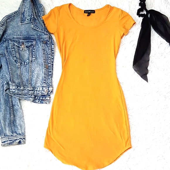 Nasty Gal Dresses & Skirts - 🍂 SEXY BODYCON MUSTARD YELLOW ORANGE FALL DRESS